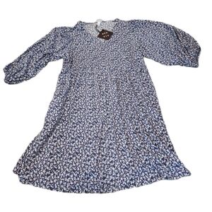 NWT Ava & Viv Blue Floral Dress Size 14W
